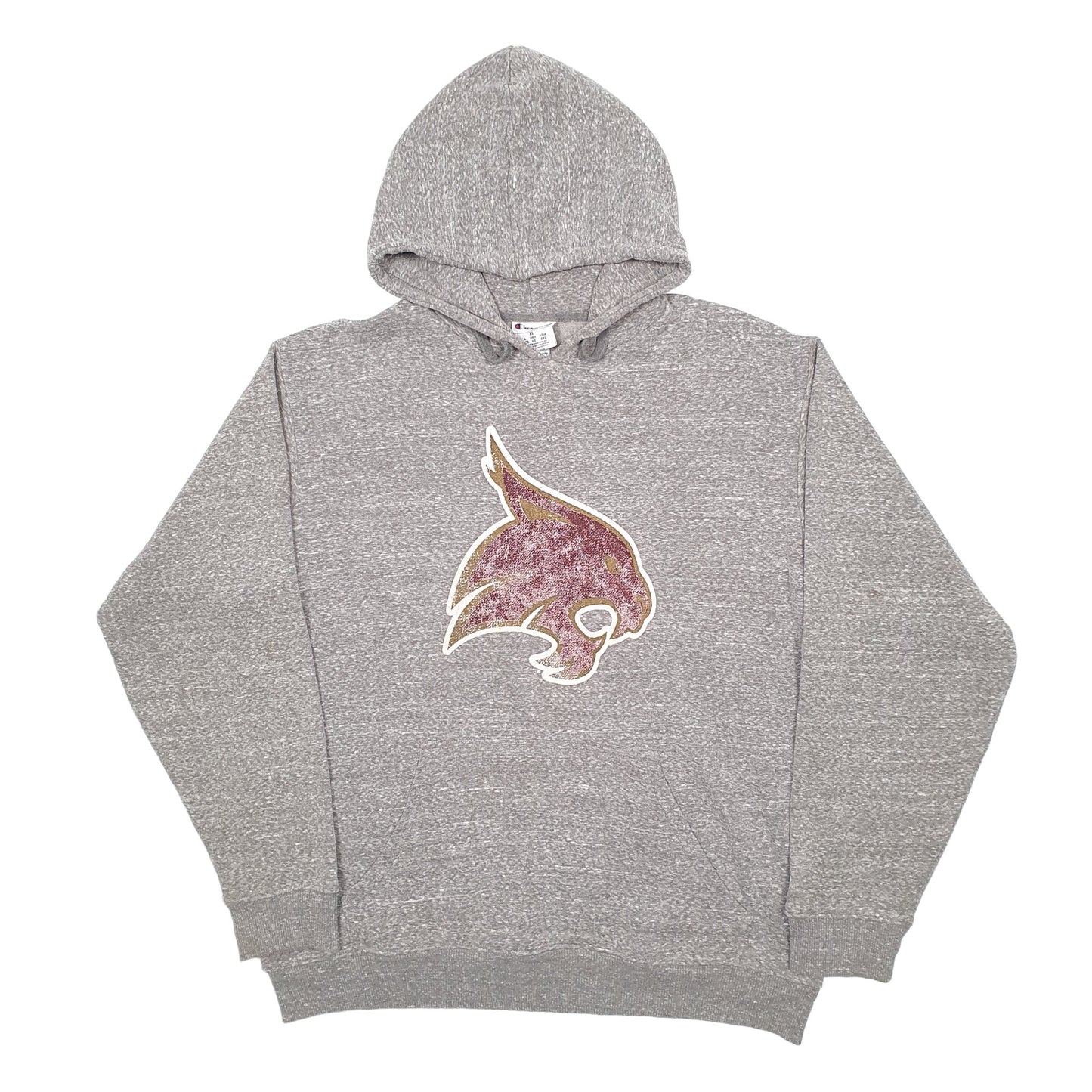 Mens Grey Champion USA College Hoodie Jumper