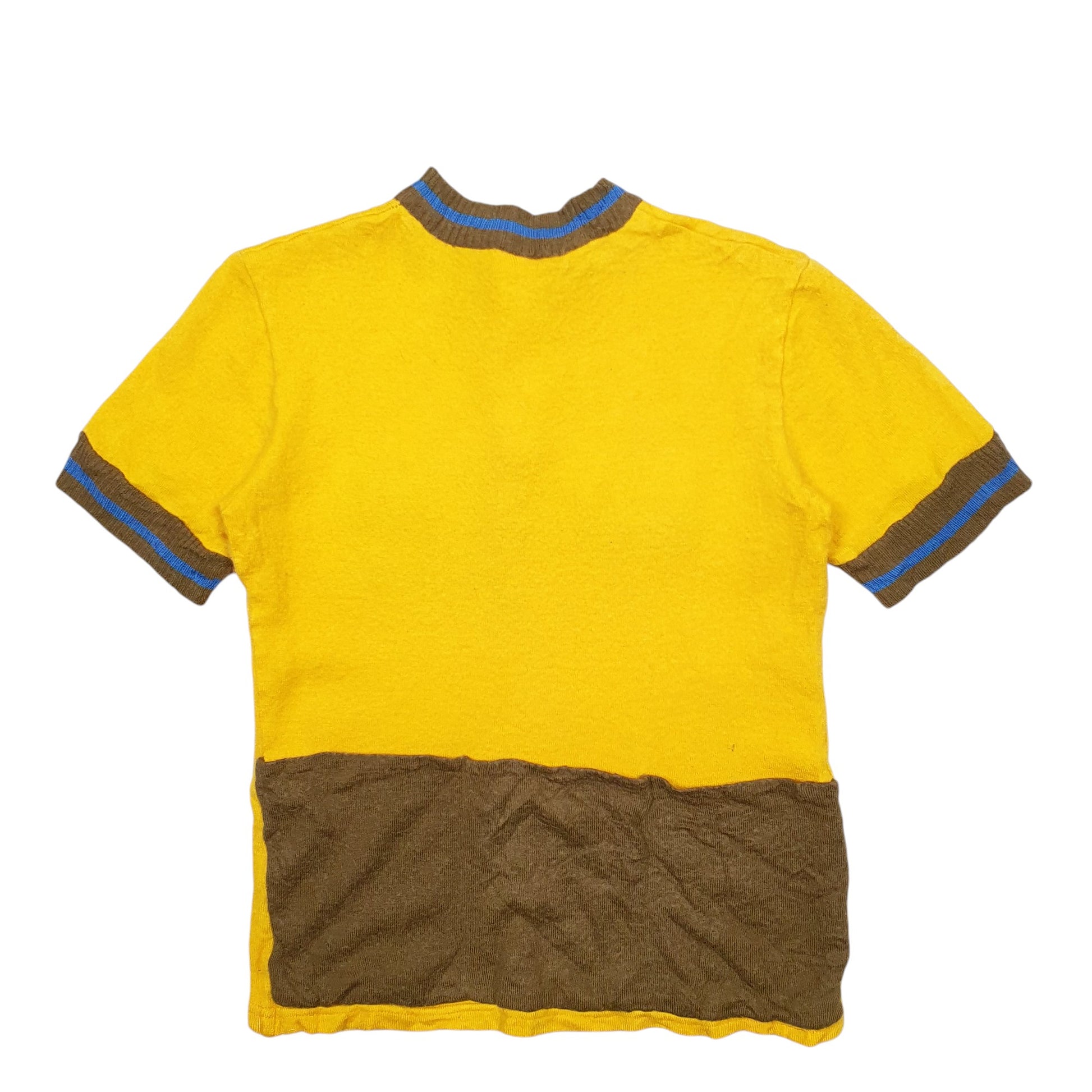 Womens Yellow Parentini Cycling Jersey Manomano Kona Made In Italy Vintage Short Sleeve T Shirt