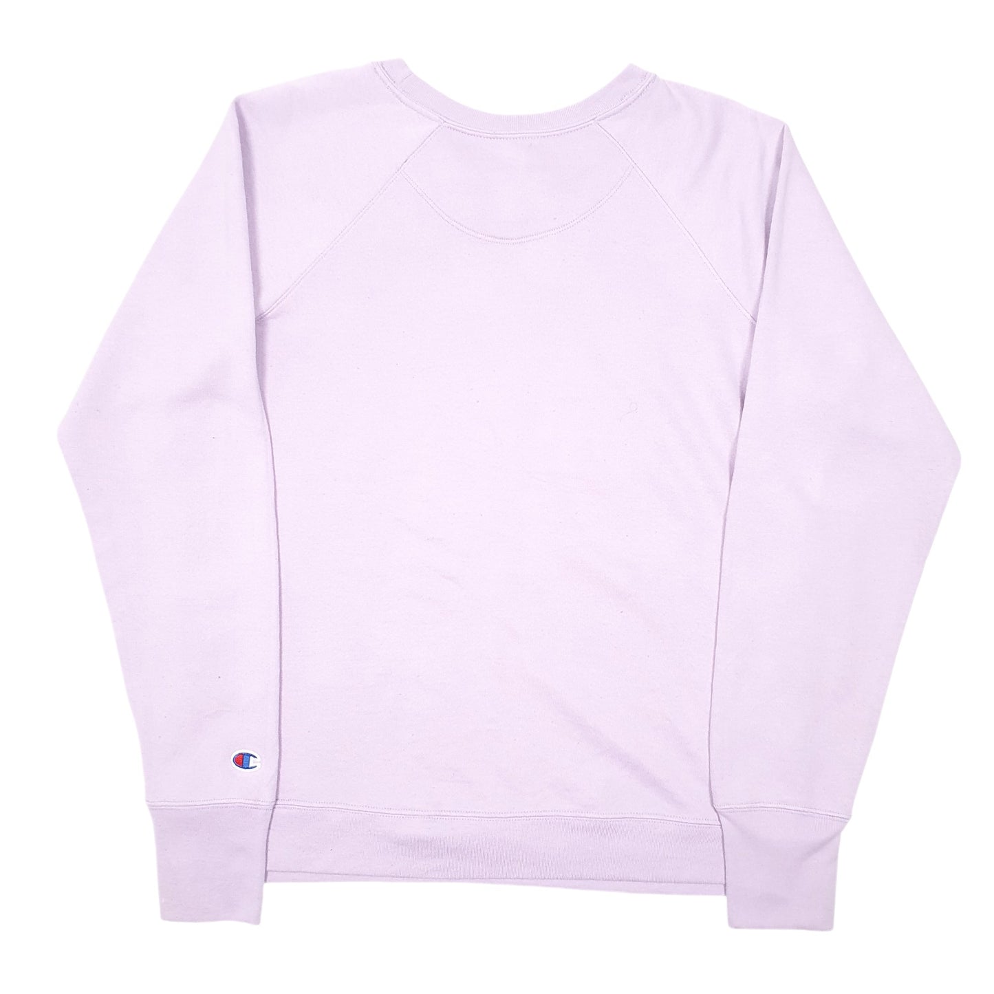Womens Lilac Champion Raglan Script Crewneck Jumper