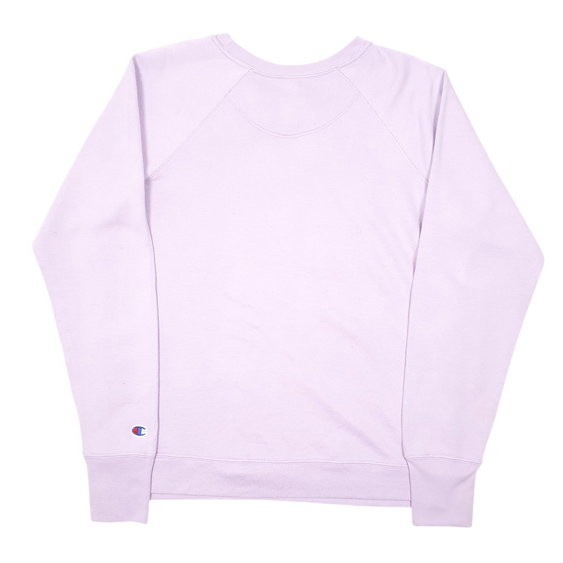 Womens Lilac Champion Raglan Script Crewneck Jumper