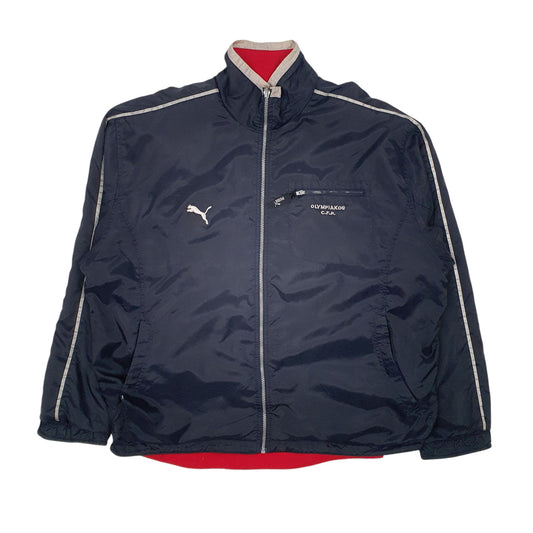 Mens Black Puma Vintage Reversible Quarter Zip Coat