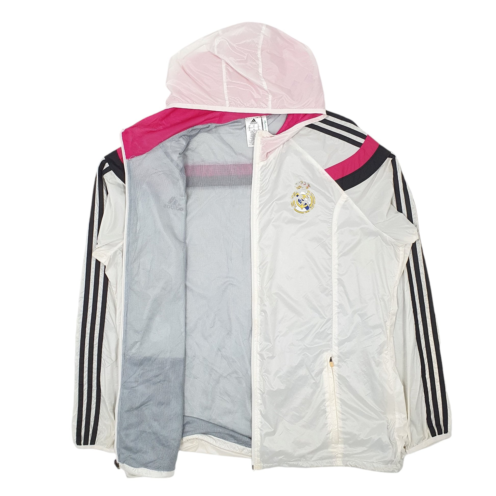 Mens White Adidas Real Madrid  Coat