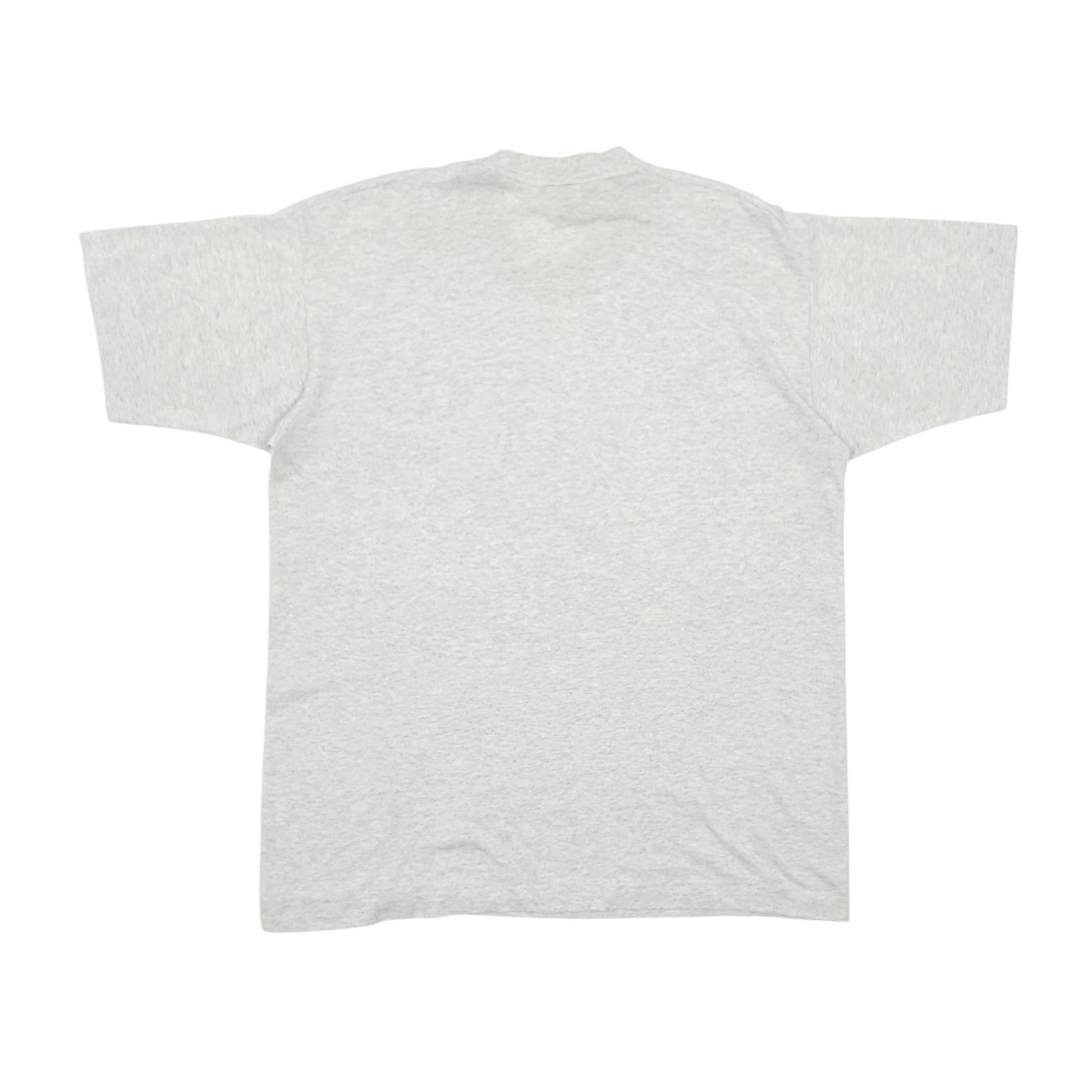 Mens Grey Fruit Of The Loom Single Stitch Vintage 90s Short Sleeve T Shirt