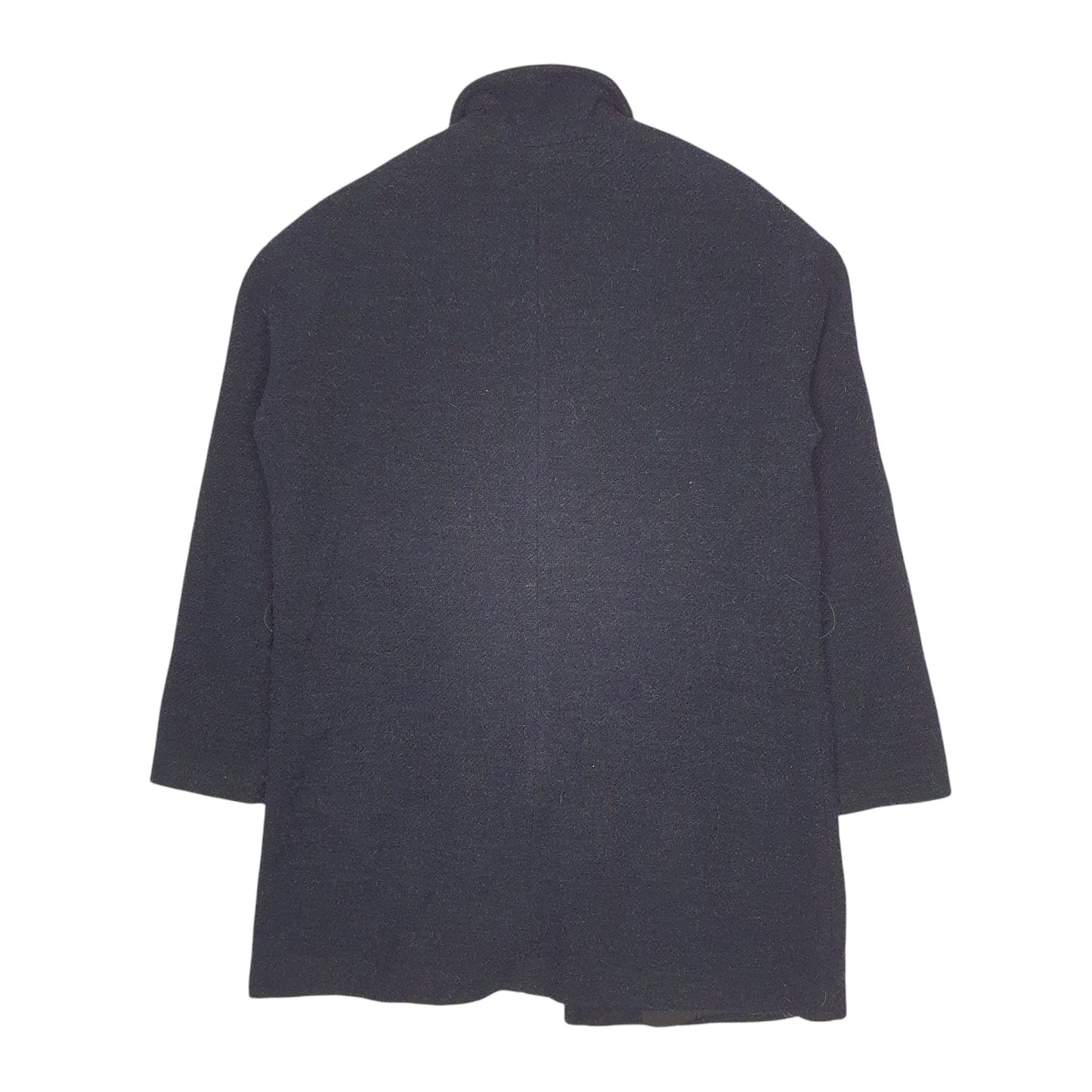 Mens Navy Pull & Bear Overcoat Trench  Coat