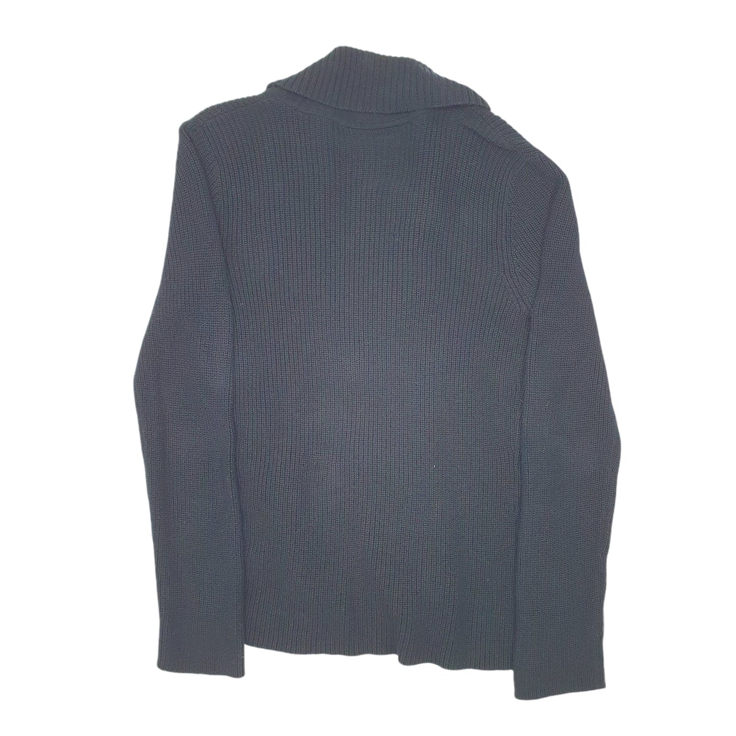 Womens Black Lauren Ralph Lauren Knit Buckle Cardigan Petite Shawl Jumper