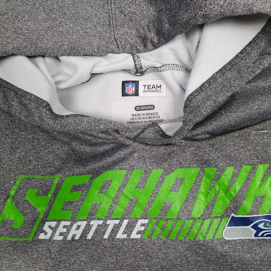Mens Grey NFL Seattle Seahawks Lightweight Hoodie Jumper