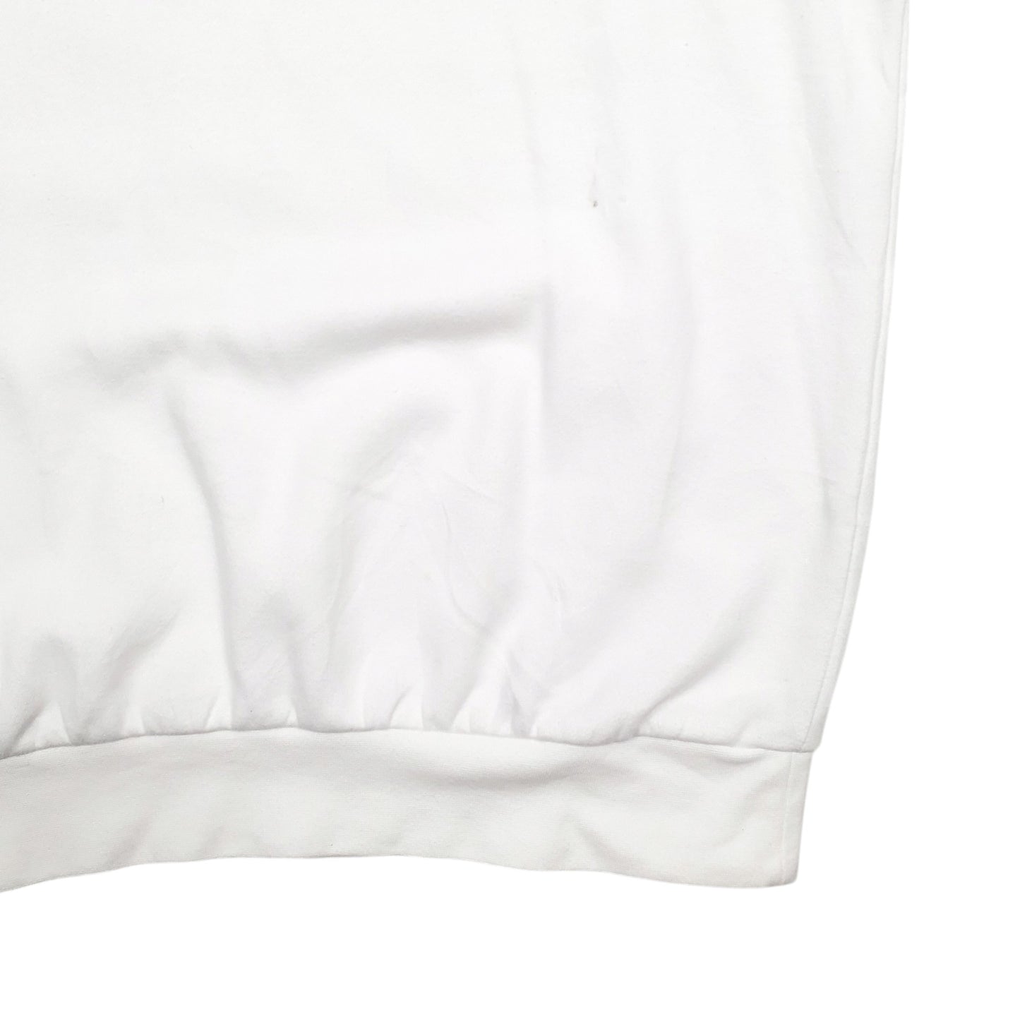 Mens White Adidas Spellout Crewneck Jumper