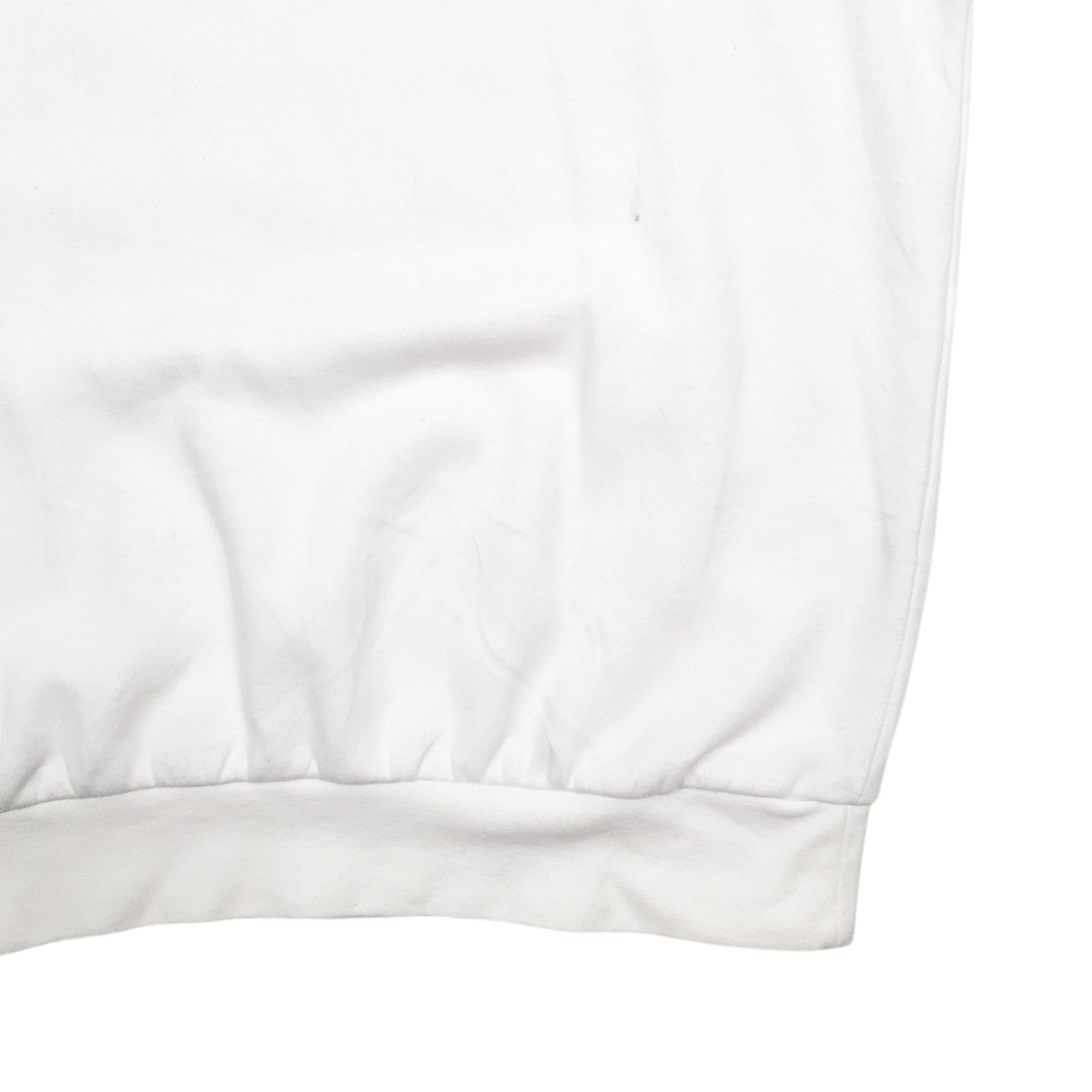 Mens White Adidas Spellout Crewneck Jumper