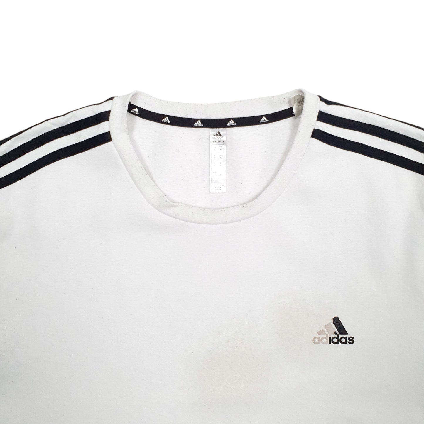 Mens White Adidas  Crewneck Jumper
