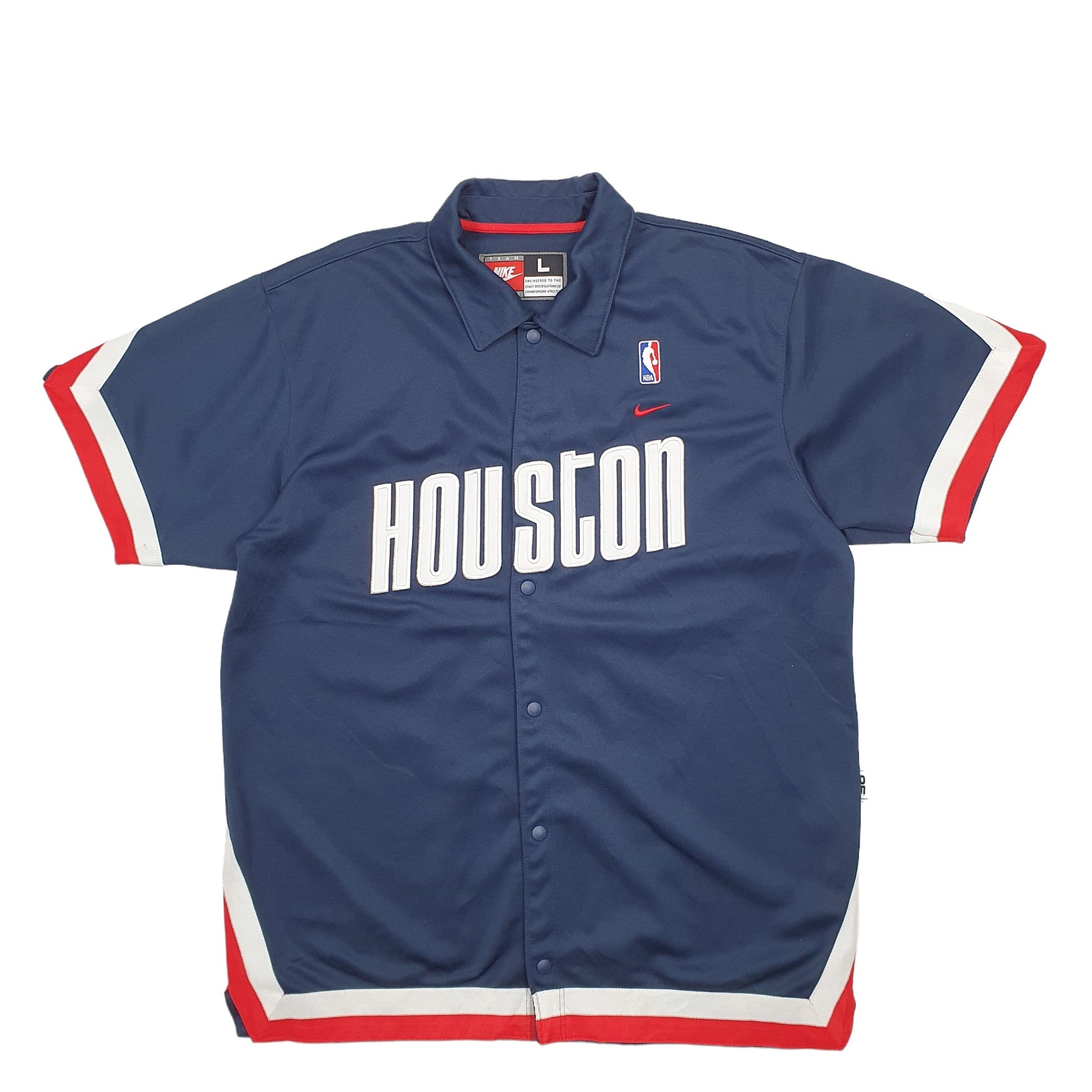 Mens Navy Nike NBA Basketball Houston Rockets Short Sleeve T Shirt