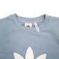 Mens Blue Adidas Spellout Crewneck Jumper