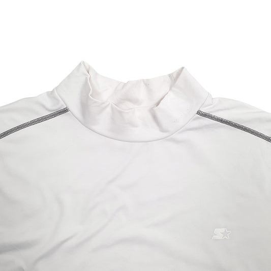 Mens White Starter  Crewneck Jumper