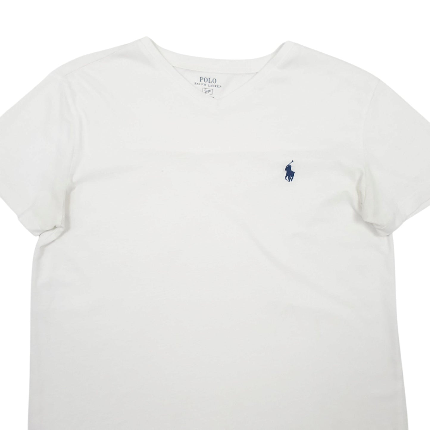Mens White Polo Ralph Lauren V Neck Short Sleeve T Shirt