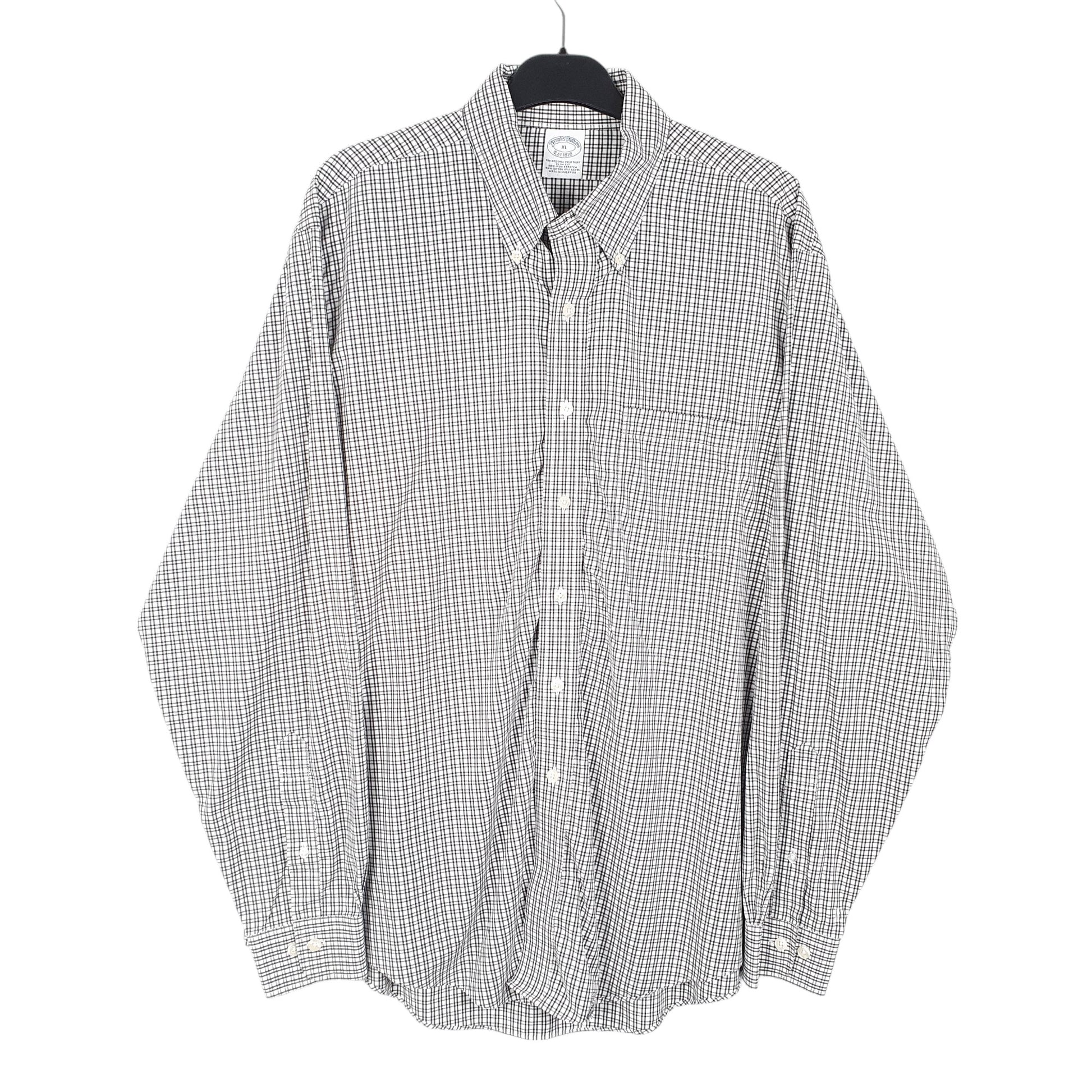 Mens White Brooks Brothers Stretch Long Sleeve Shirt