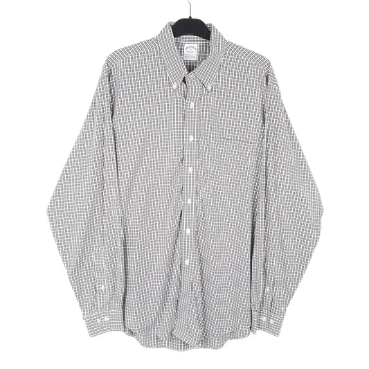 Mens White Brooks Brothers Stretch Long Sleeve Shirt