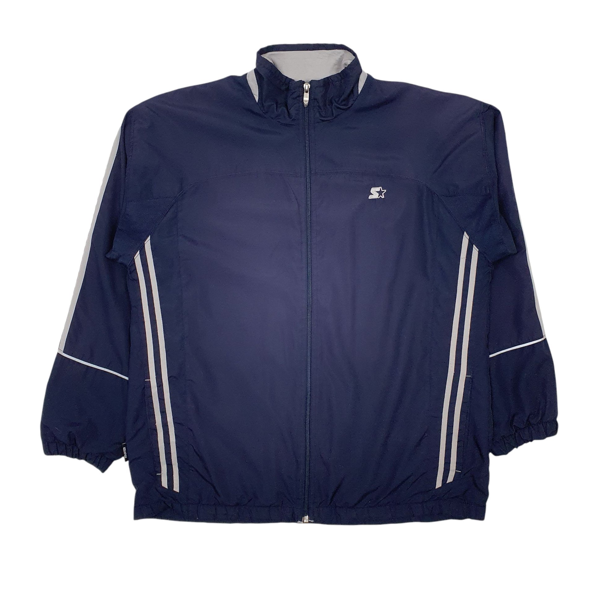 Mens Navy Starter  Full Zip Coat