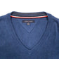 Mens Blue Tommy Hilfiger Knit V Neck Jumper