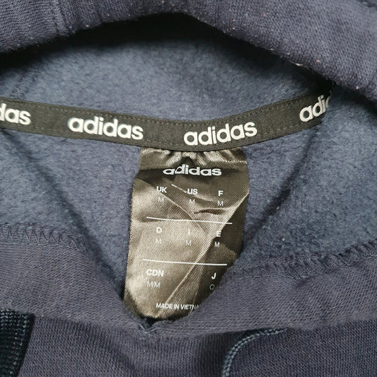 Mens Navy Adidas Spellout Hoodie Jumper