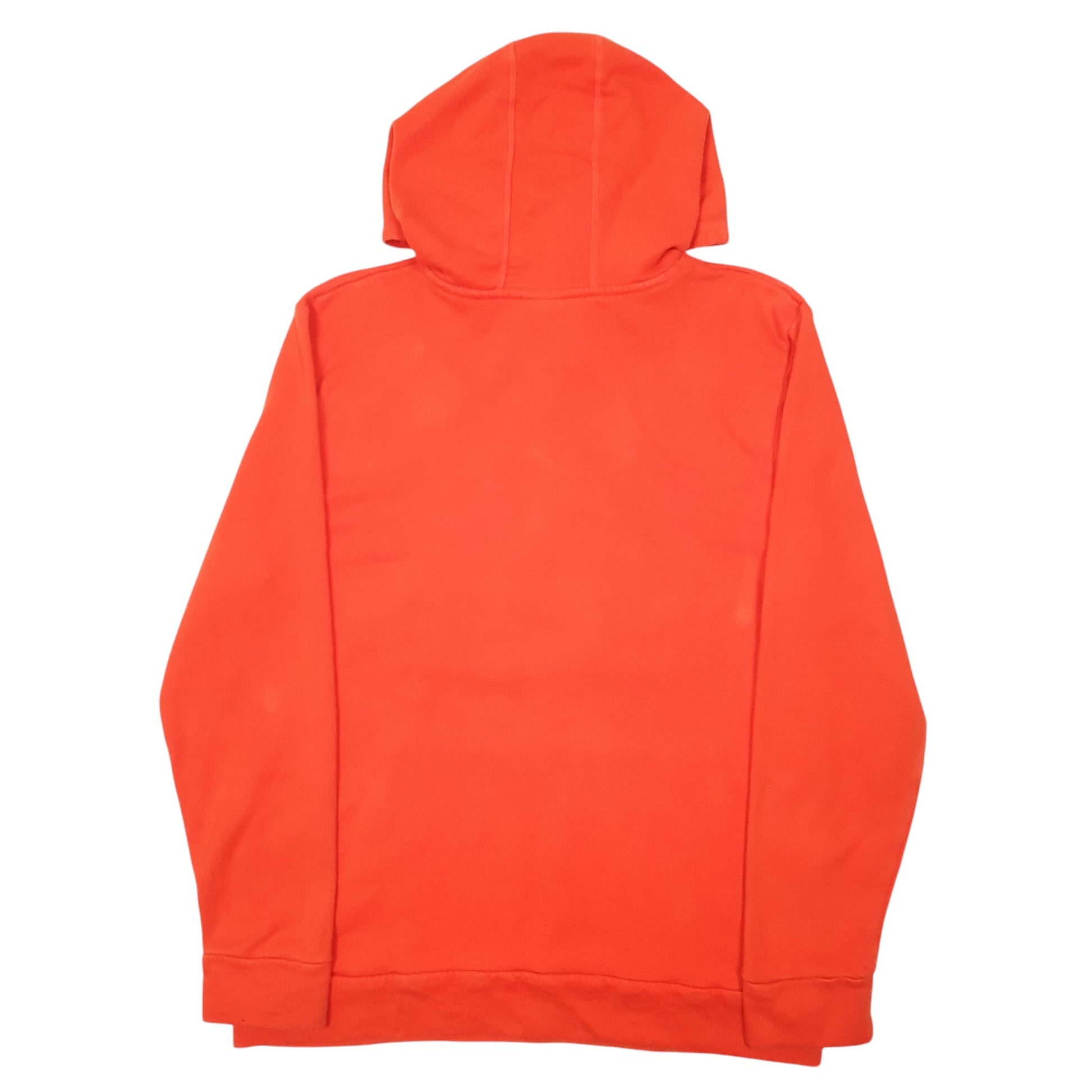 Mens Orange Adidas Spellout Raised Logo Hoodie Jumper