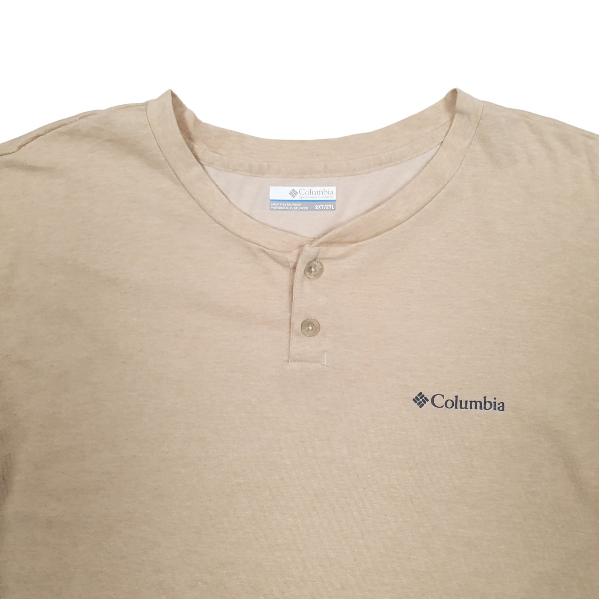 Mens Cream Columbia Sportswear  Long Sleeve T Shirt