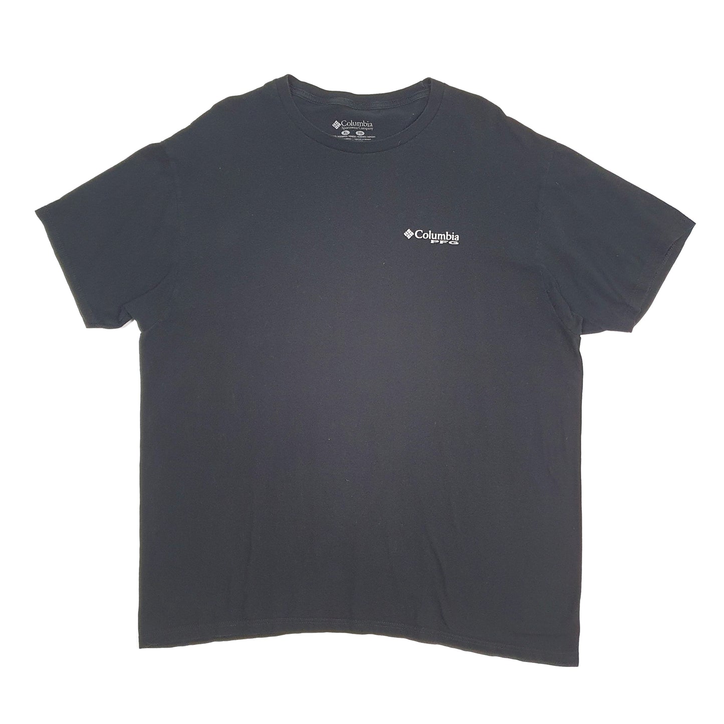 Mens Black Columbia Sportswear PFG Fishing Short Sleeve T Shirt