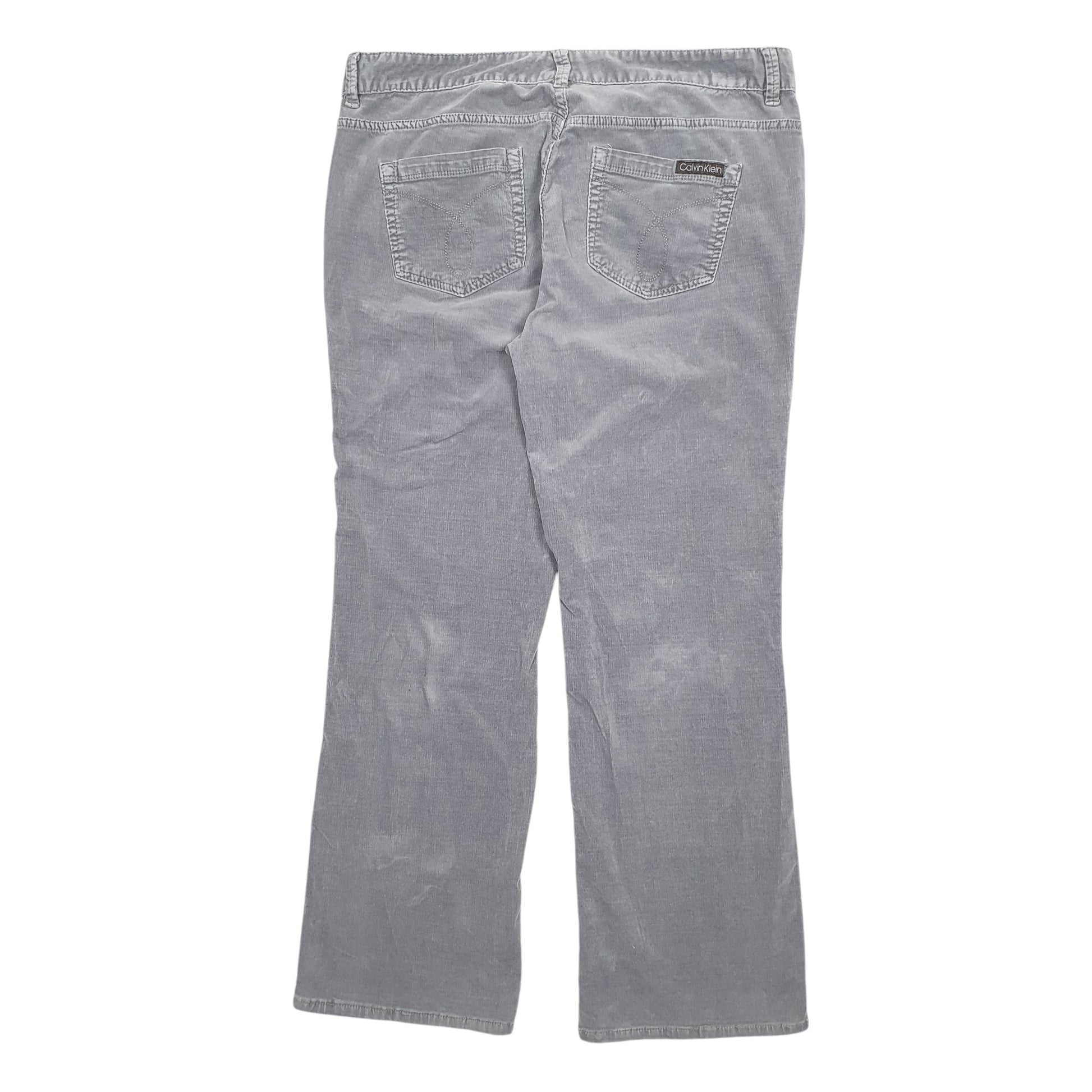 Womens Grey Calvin Klein  Corduroy Trousers