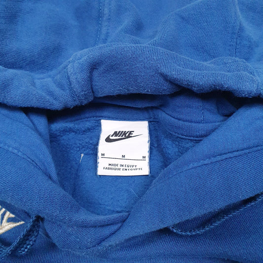 Mens Blue Nike Super Flight Spellout Stories Hoodie Jumper