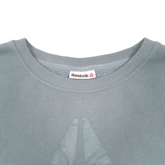 Womens Green Reebok Spellout Workout Gym Crewneck Jumper