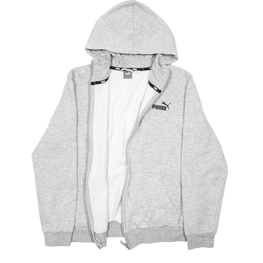 Womens Grey Puma Hoodie Full Zip Jumper