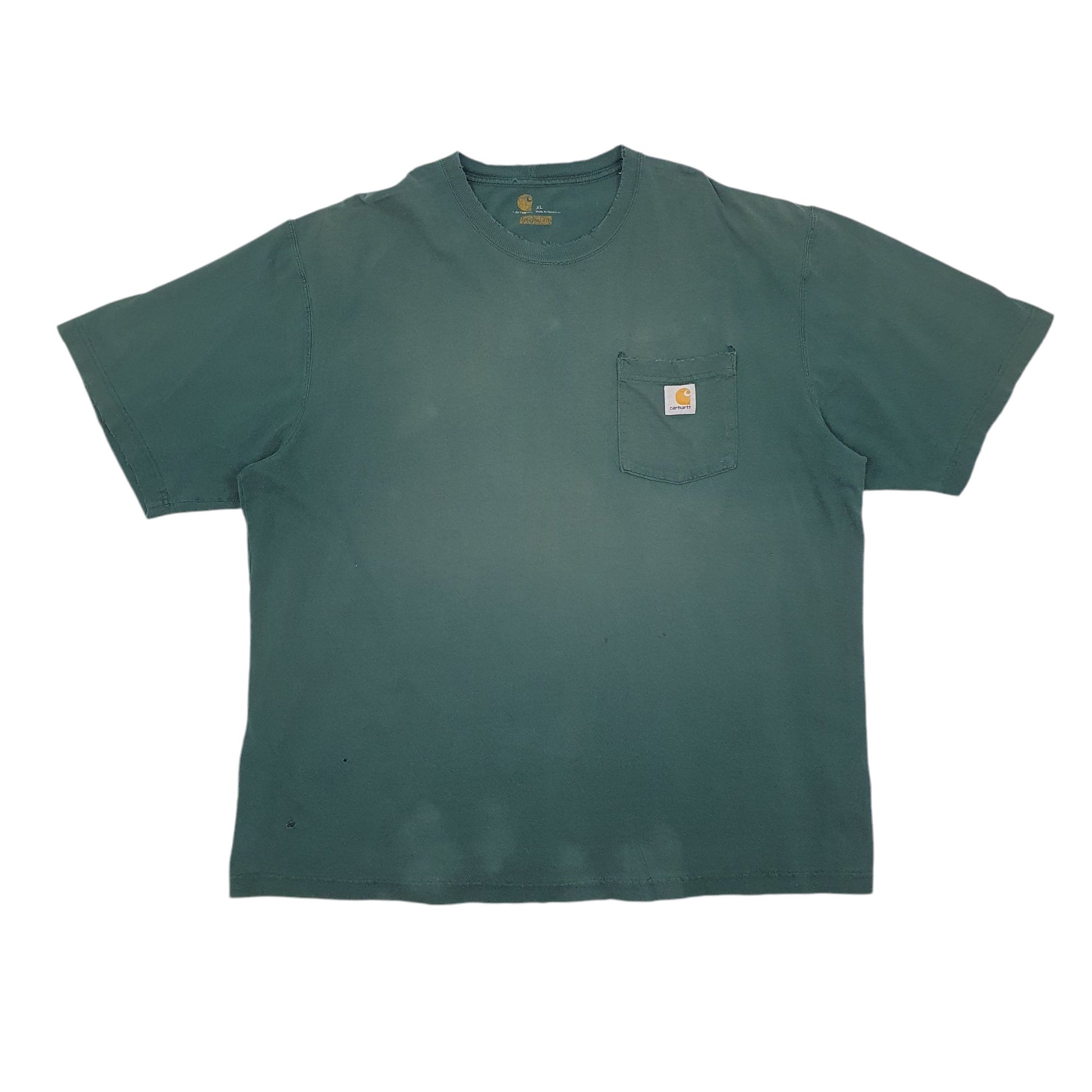 Mens Green Carhartt  Short Sleeve T Shirt
