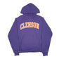 Mens Purple Champion Clemson College USA Spellout Hoodie Jumper