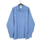 Mens Blue L.L.Bean Chamois Overshirt Traditional Long Sleeve Shirt