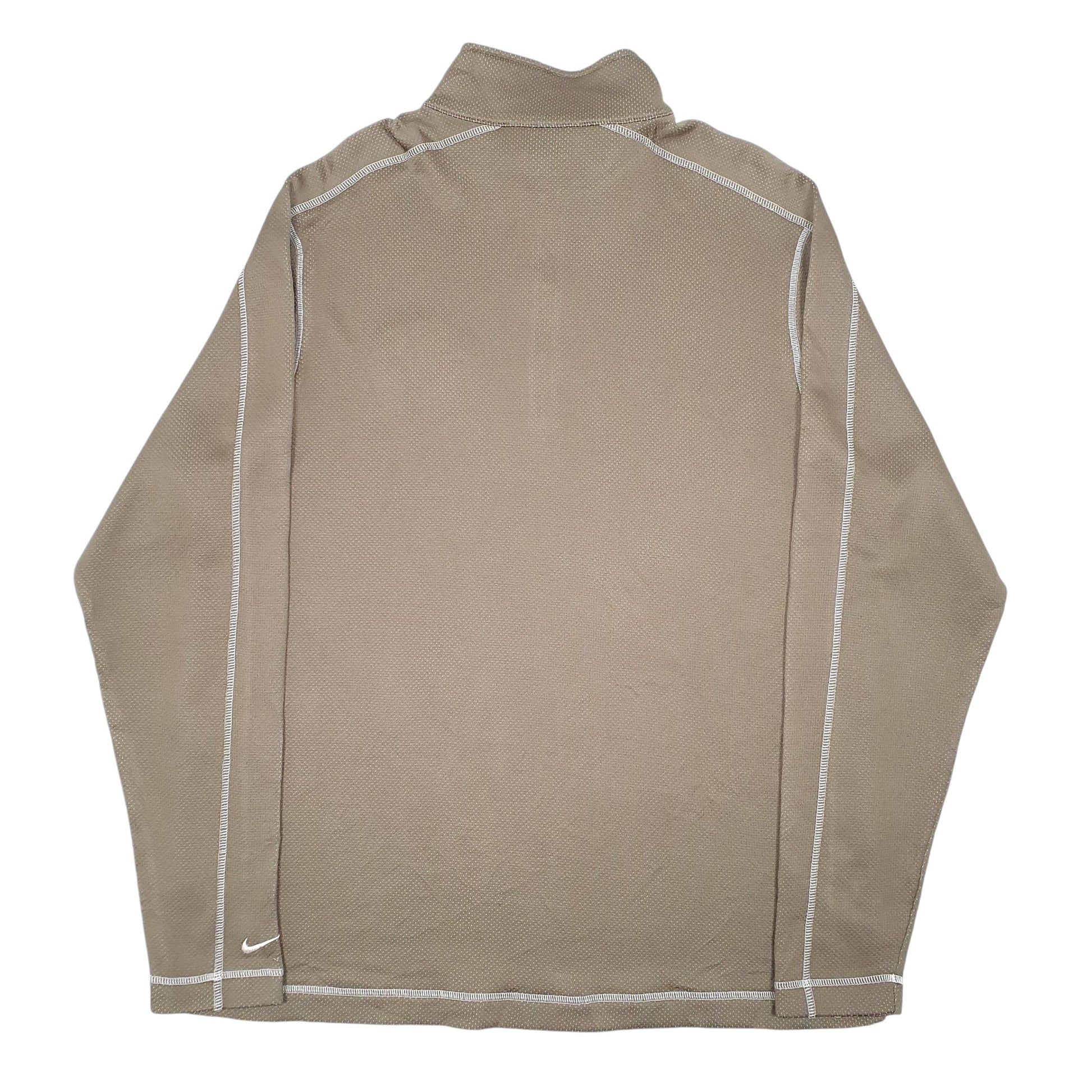 Mens Nike Khaki Quarter Zip Golf Therma Fit Santa Rosa Duck Club