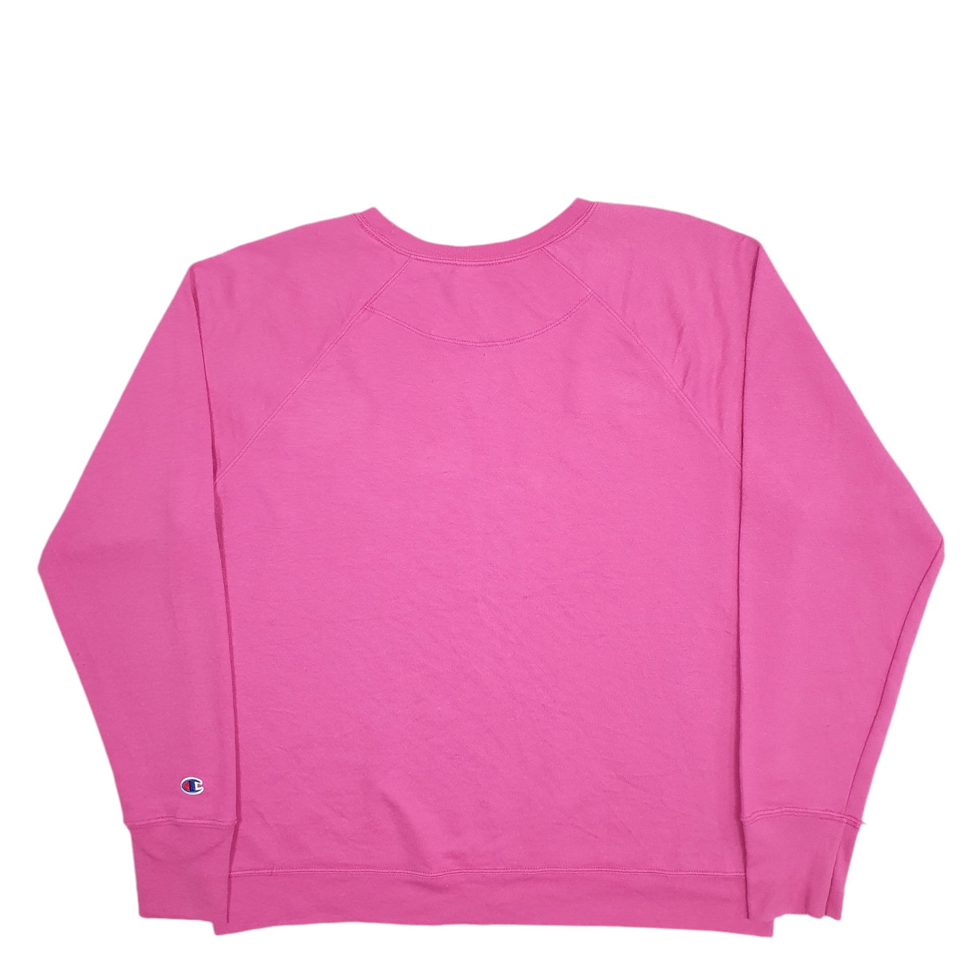 Womens Pink Champion Spellout Crewneck Jumper