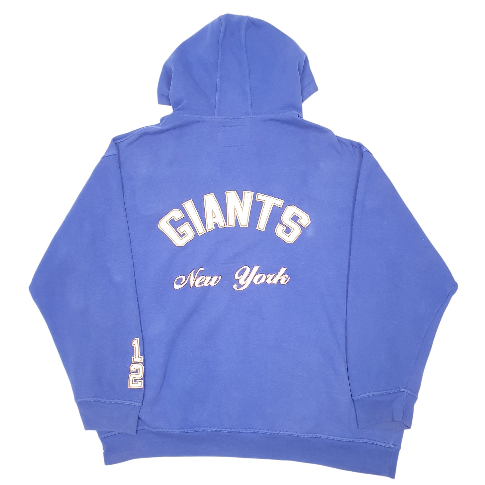 Mens Blue NFL New York Giants Football Pro Line Spellout Hoodie Jumper