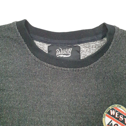 Womens Black West 49 Skate Shop Skating Skateboarding Crewneck Jumper