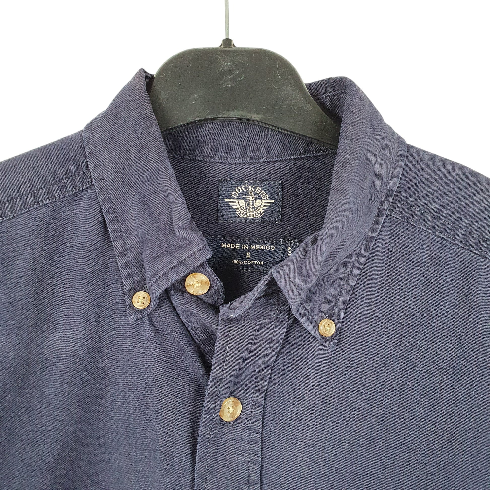 Mens Navy Dockers  Long Sleeve Shirt