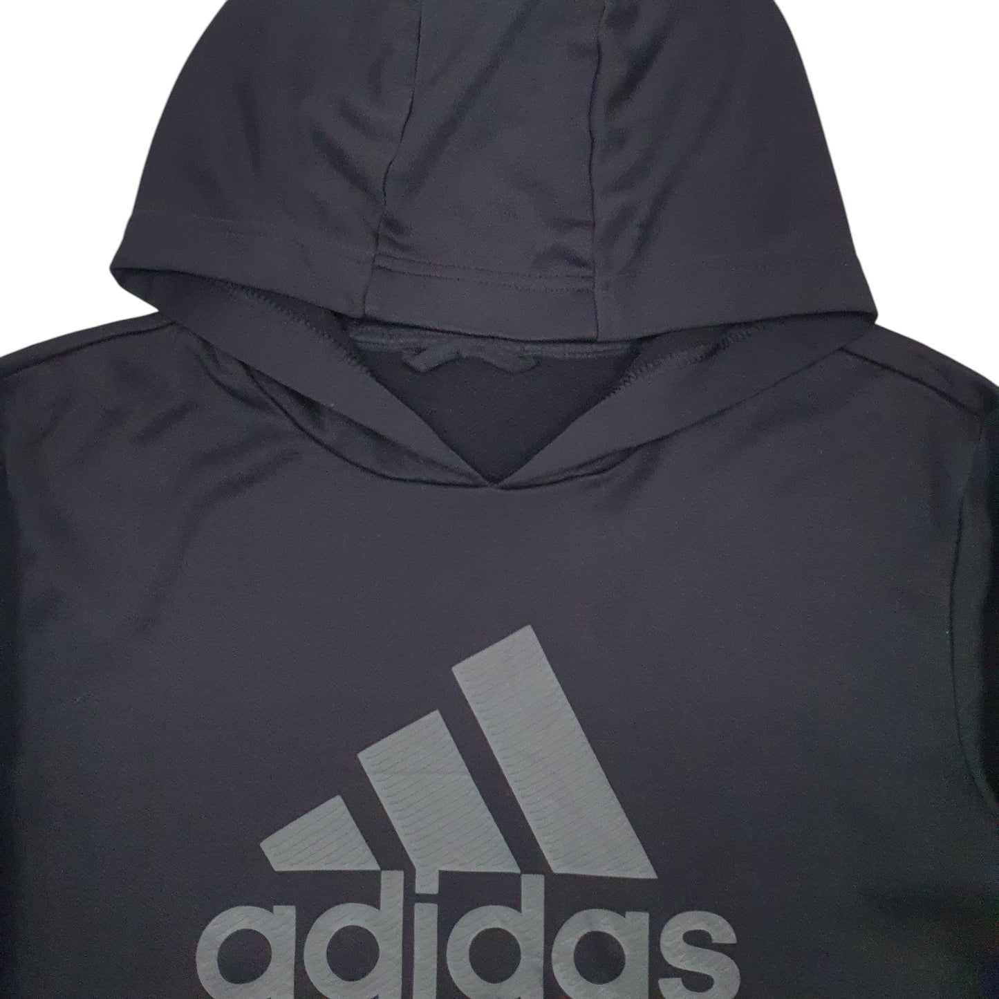 Mens Black Adidas Spellout Hoodie Jumper