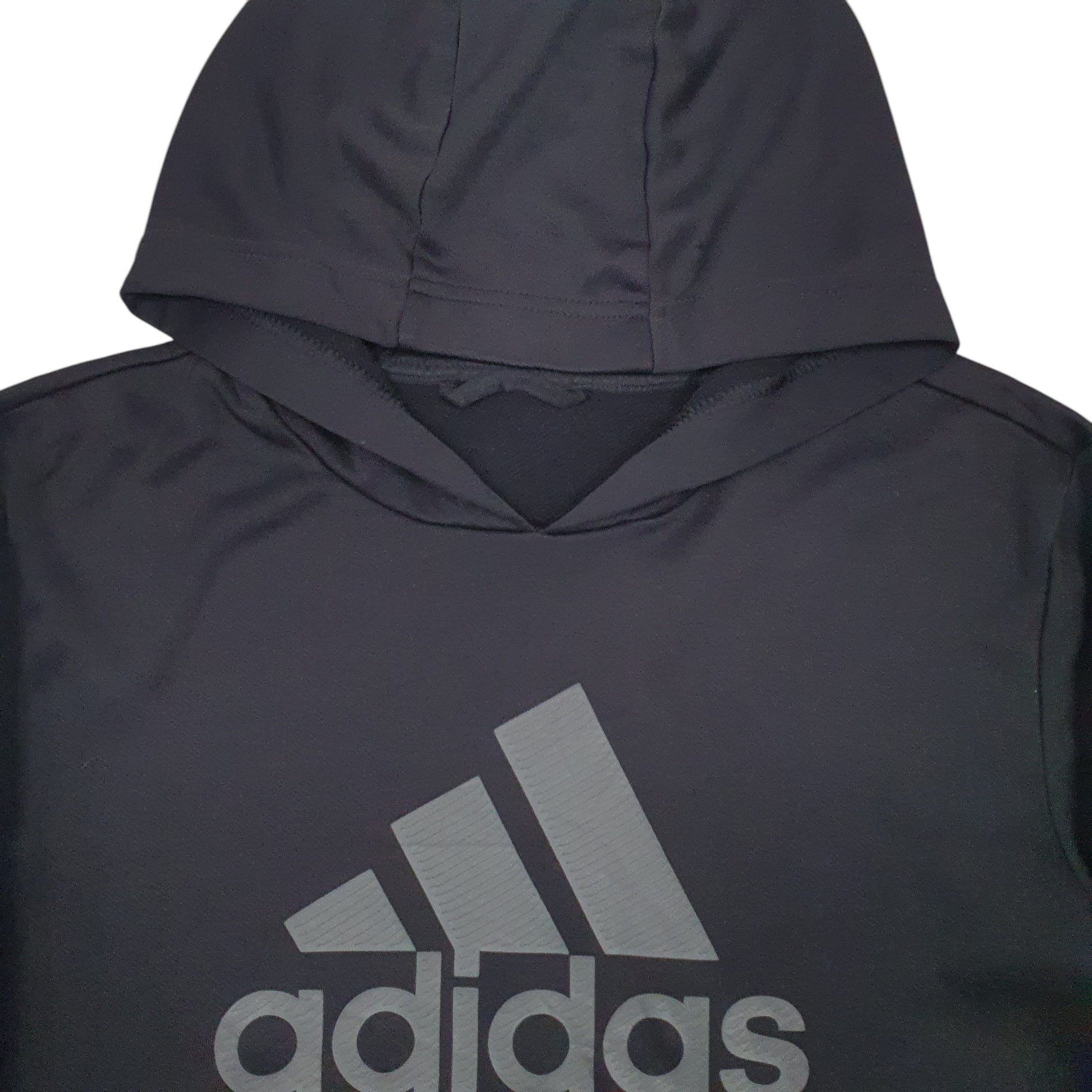 Mens Black Adidas Spellout Hoodie Jumper