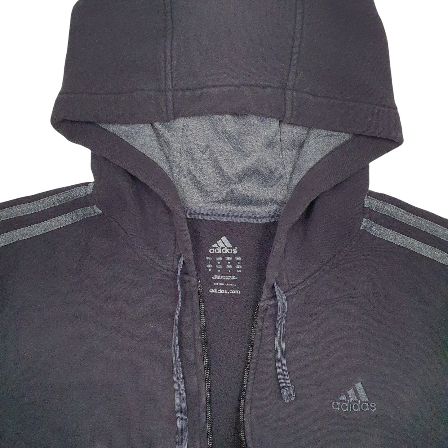 Mens Black Adidas  Full Zip Jumper