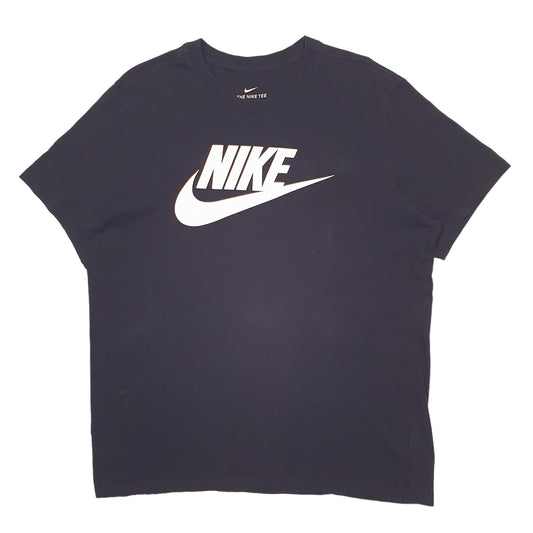 Mens Blue Nike Spellout Short Sleeve T Shirt