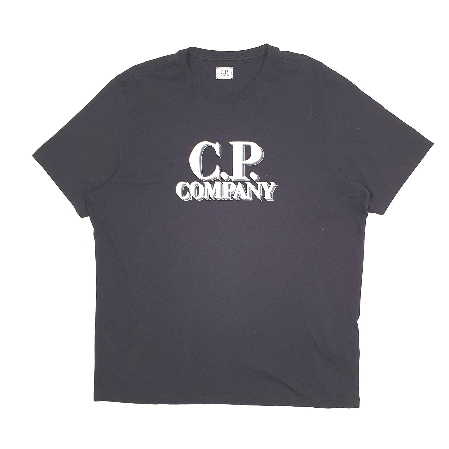 Mens Black CP Company Logo Print Short Sleeve T Shirt