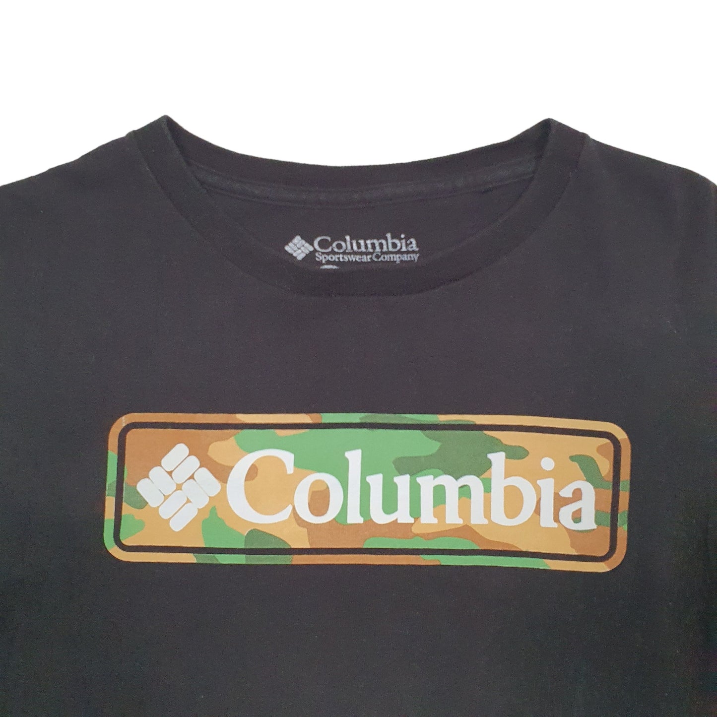 Mens Black Columbia Sportswear Spellout Long Sleeve T Shirt