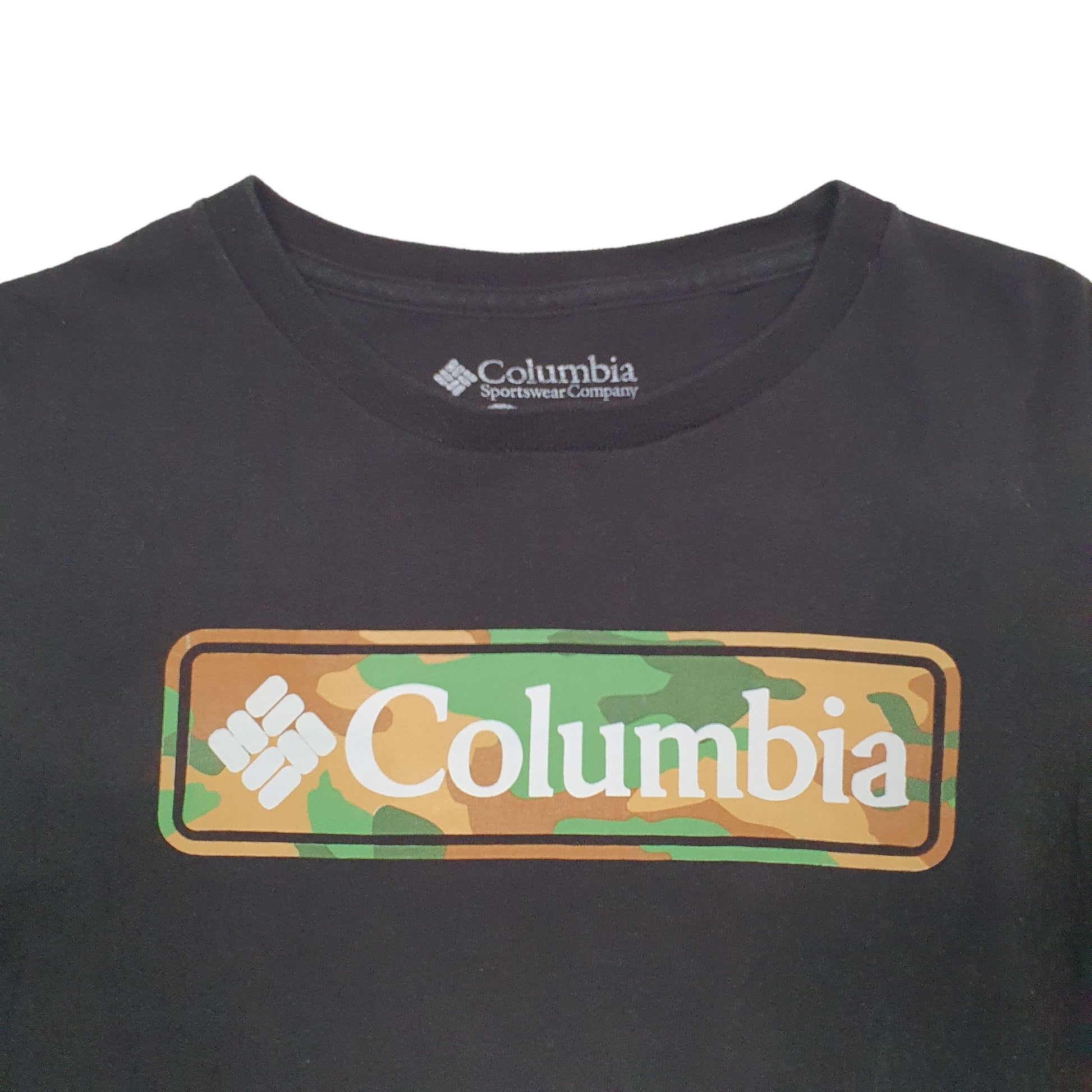 Mens Black Columbia Sportswear Spellout Long Sleeve T Shirt