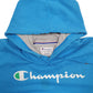 Mens Blue Champion Spellout Hoodie Jumper
