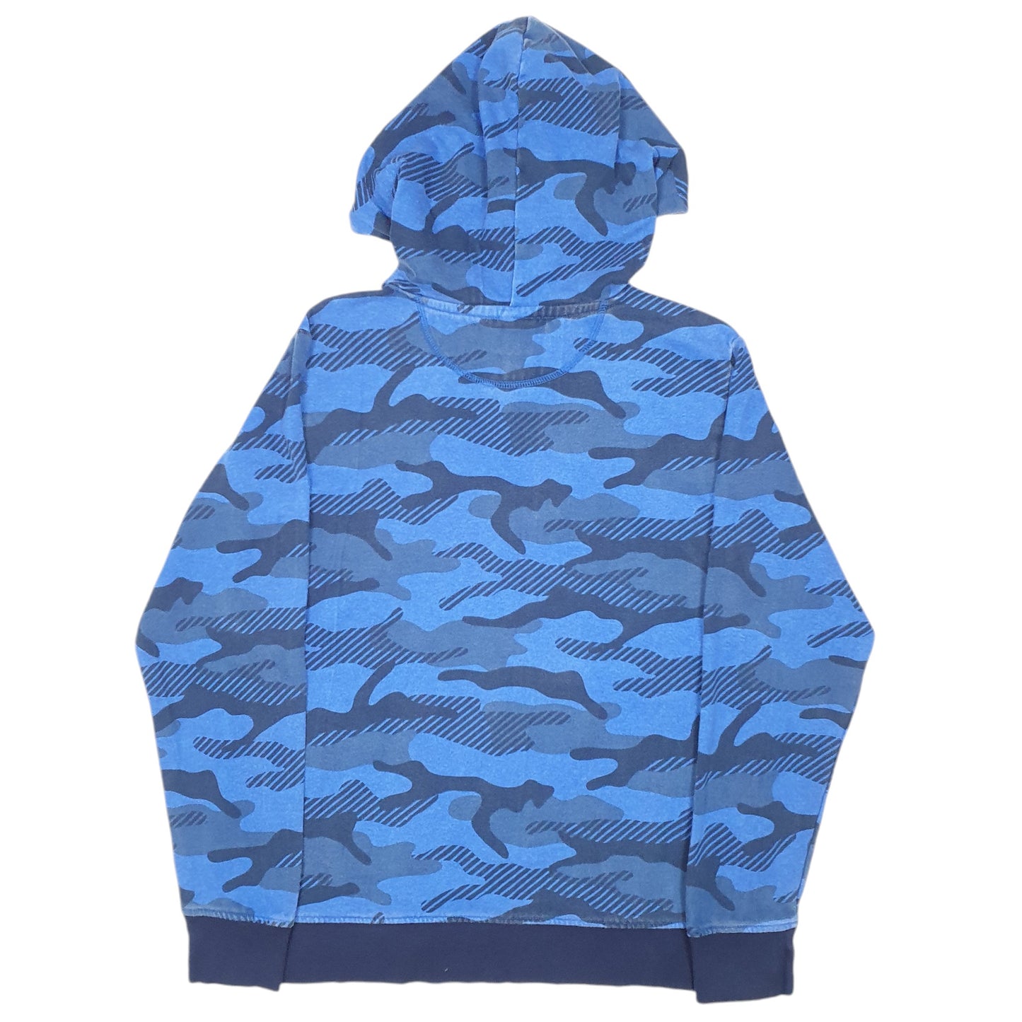 Mens Blue Reebok Cammo Camouflage Hoodie Jumper