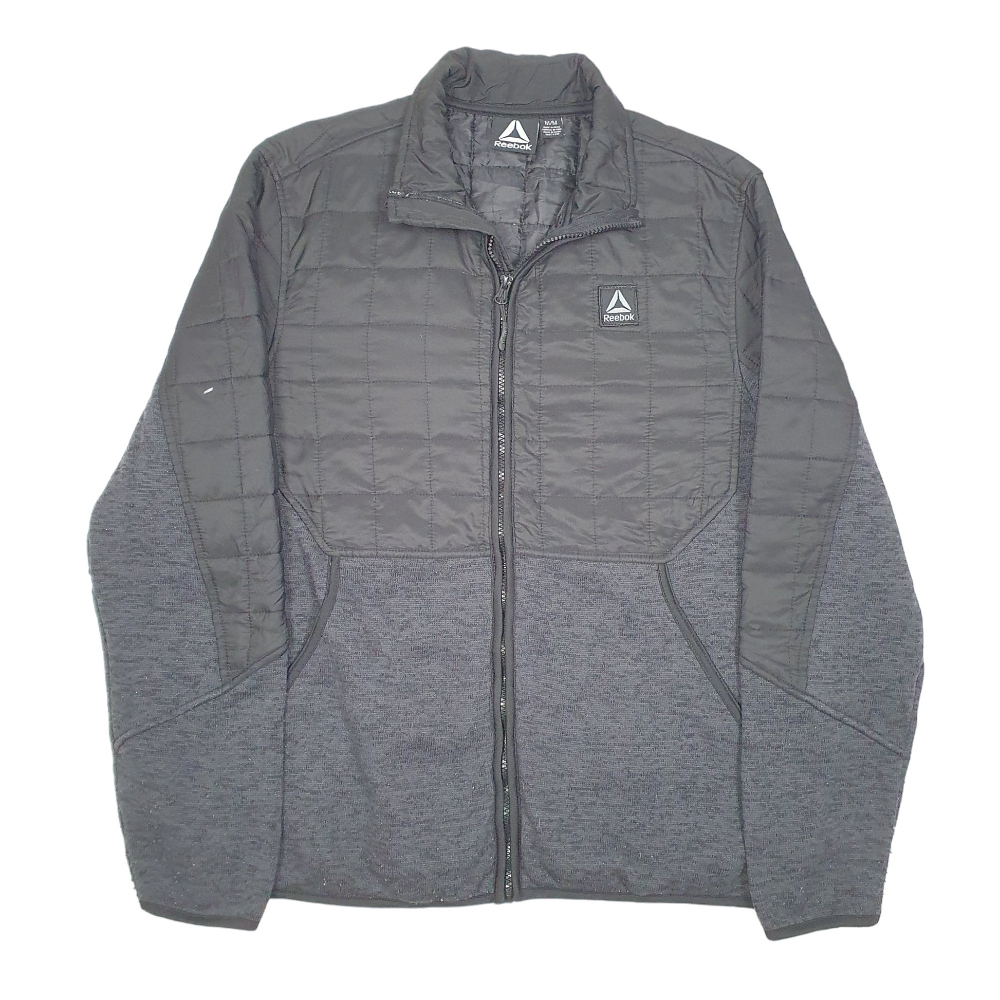 Mens Black Reebok Outdoors Hiking Camping Active Full Zip Jumper