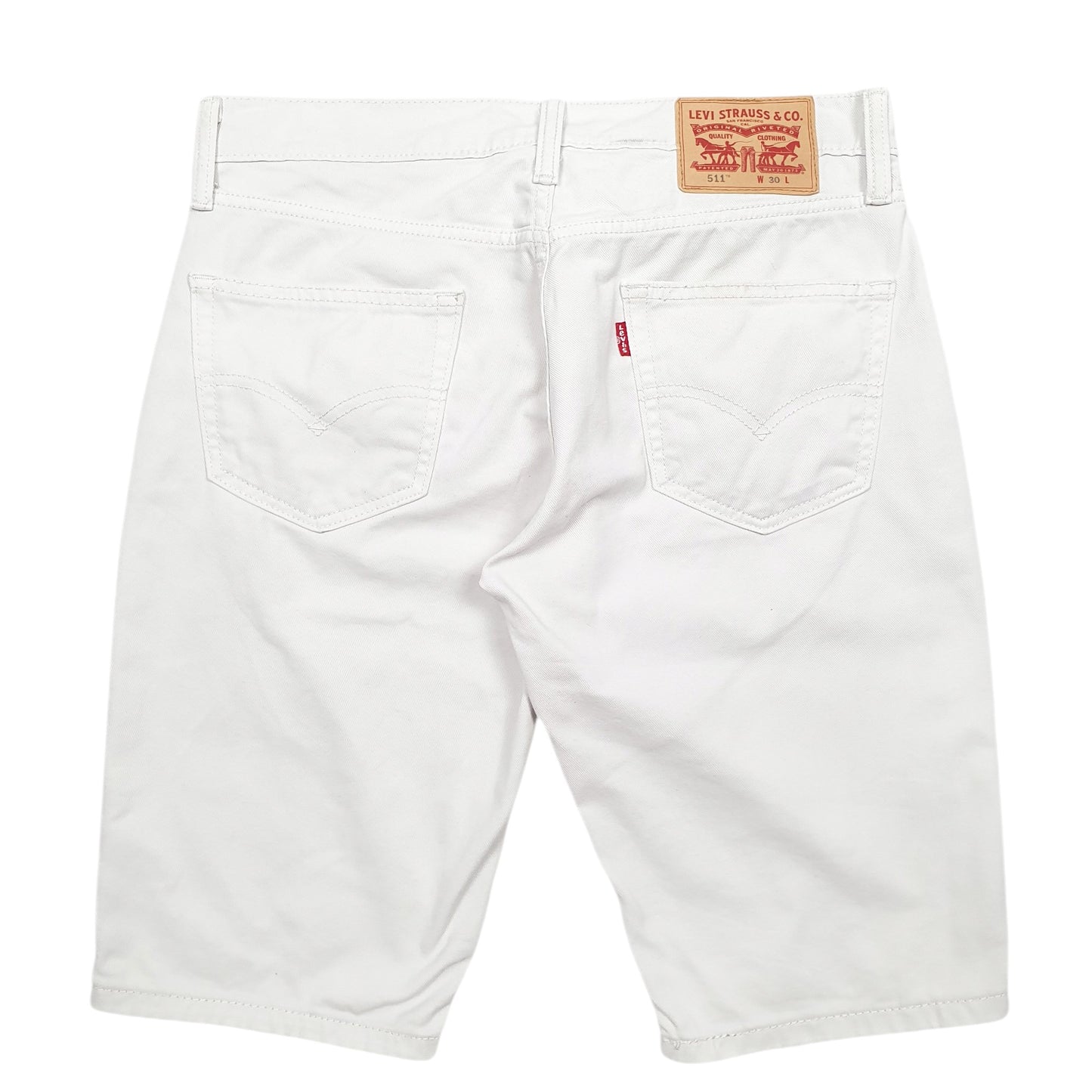 Mens White Levis Denim Jeans Jorts Denim Shorts
