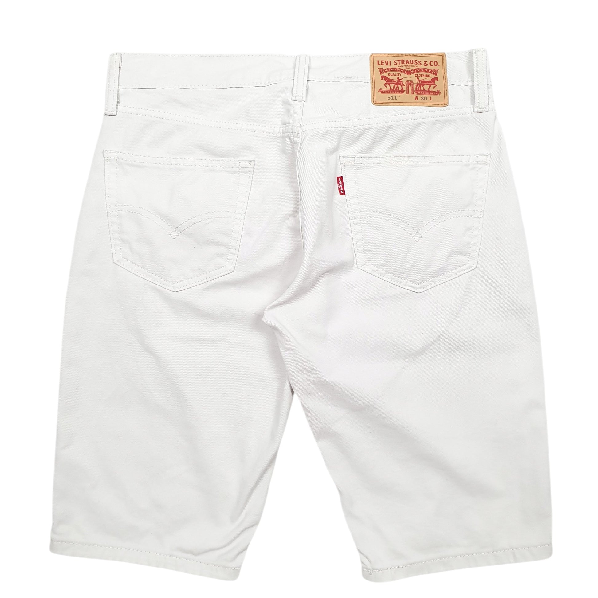 Mens White Levis Denim Jeans Jorts Denim Shorts