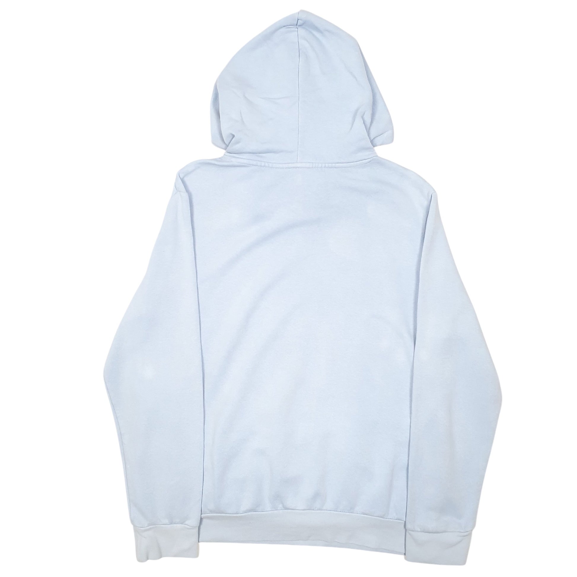 Womens Blue Adidas Spellout Floral Flowers Hoodie Jumper